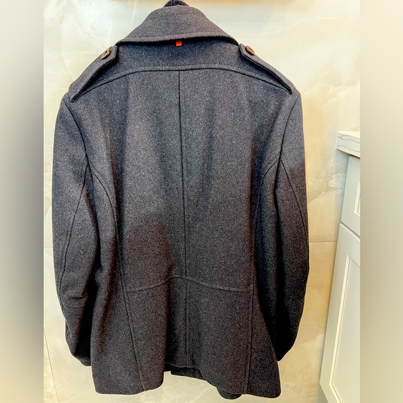 DOUBLE-BREASTED COAT IN WOOL WITH ZIP-UP INNER BY BOSS ORANGE - Picture 2 of 11